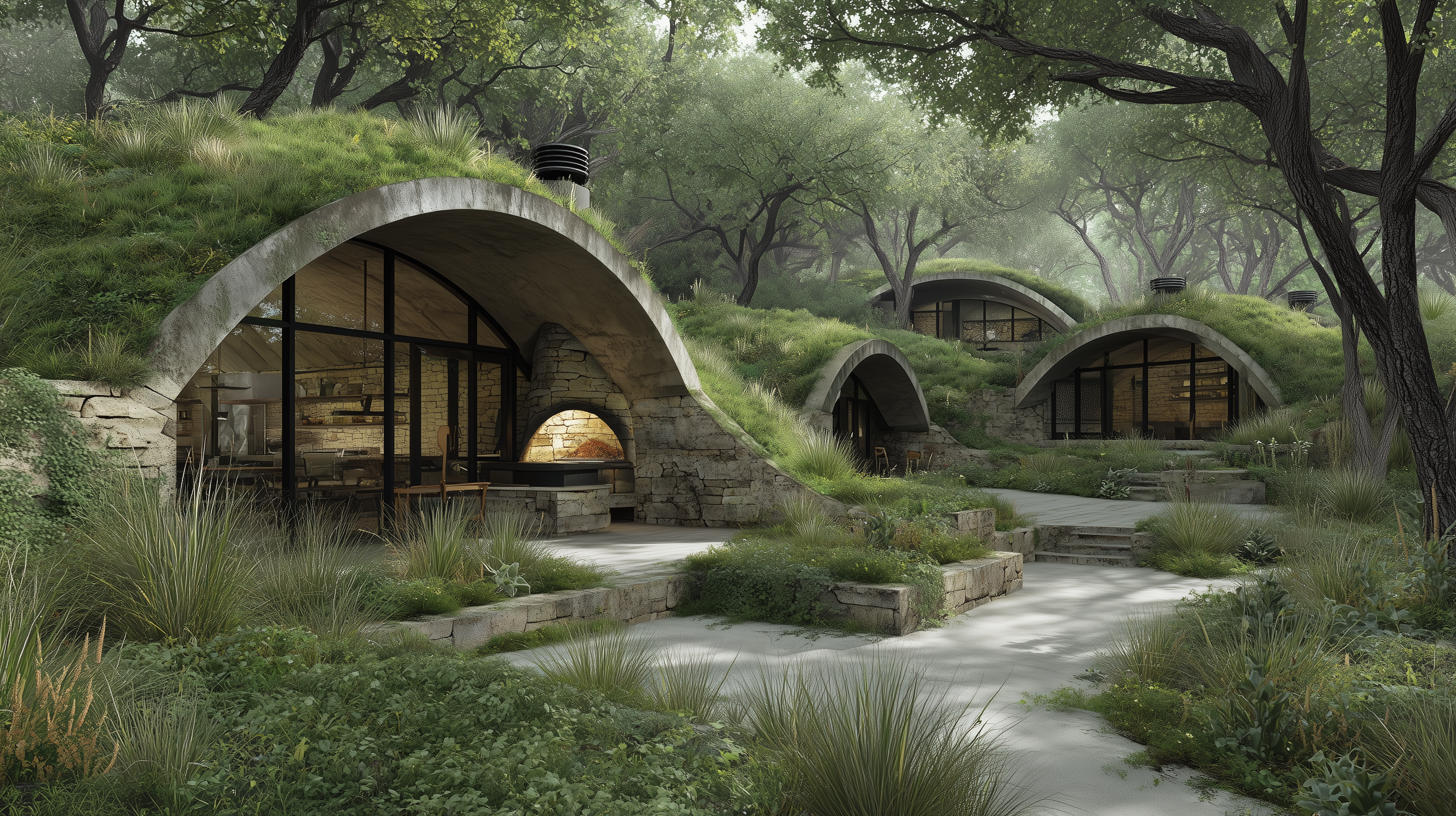 Exurban Forest Compound rendering